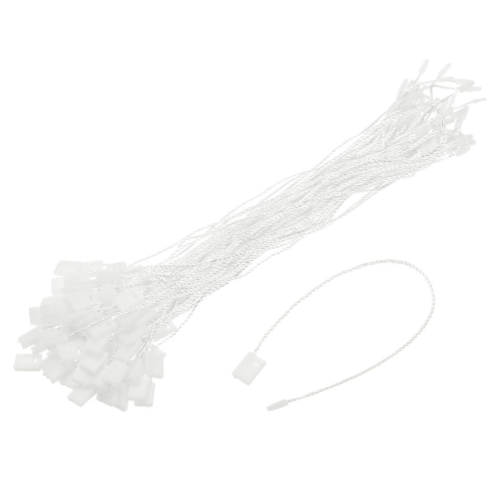 500Pcs Nylon Hang Tag String Snap Lock Pins Loop Price Tag Fastener Plastic Tags Ties Tag Tags with String 6.7Inch