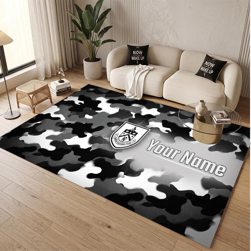 Tappeto in Velluto di Cristallo Personalizzato con Motivo Calcio Burnley Tappetino Antiscivolo per Pavimento