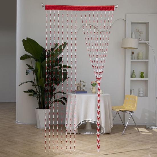 Beaded Door Curtain Room Divider Hanging Door Beads String Curtain Tassel Screen Blind for Window Doorway Living Room Bedroom Decor