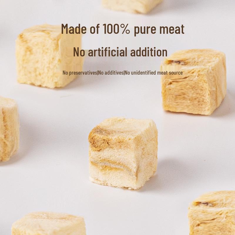 Freeze-Dried Cod Cubes for Dog Training & Cat Weight Gain - Enhances Fur Beauty