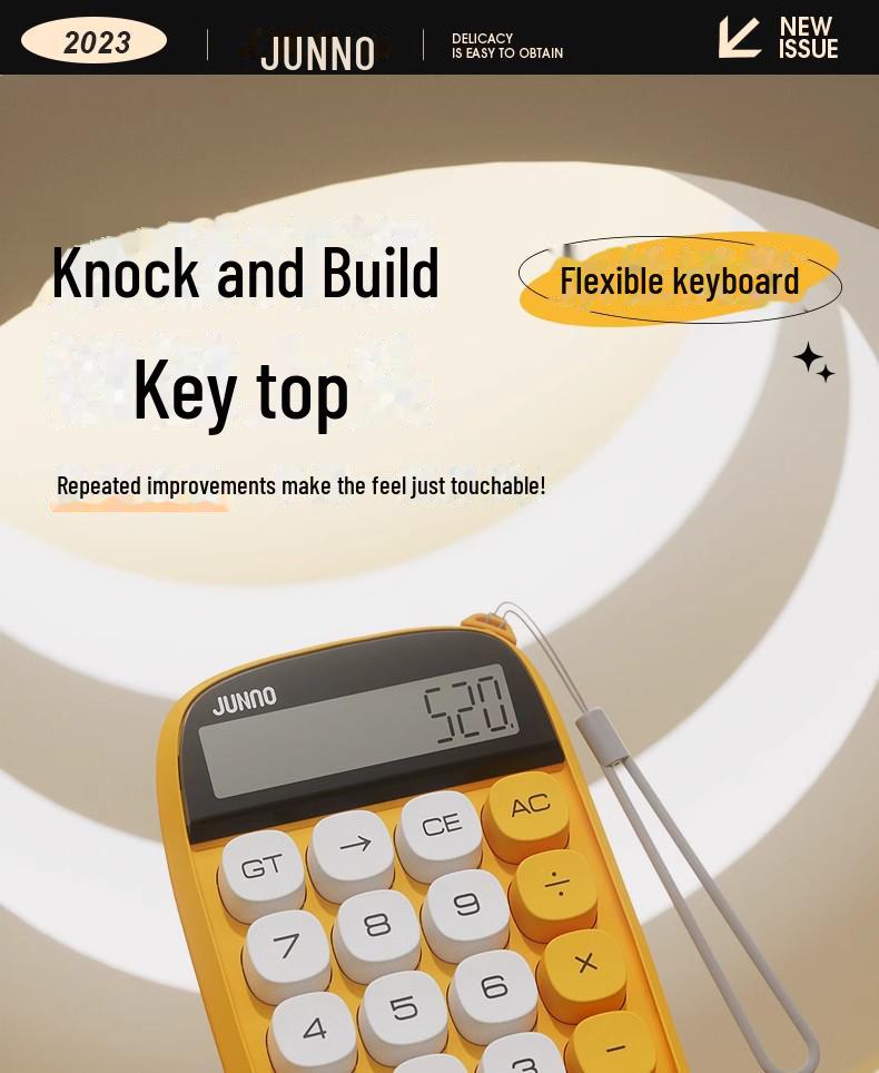 Zunneng JN660 Dopamine Portable Sugar Cube Calculator for Students & Offices - Creative, Flexible Keyboard