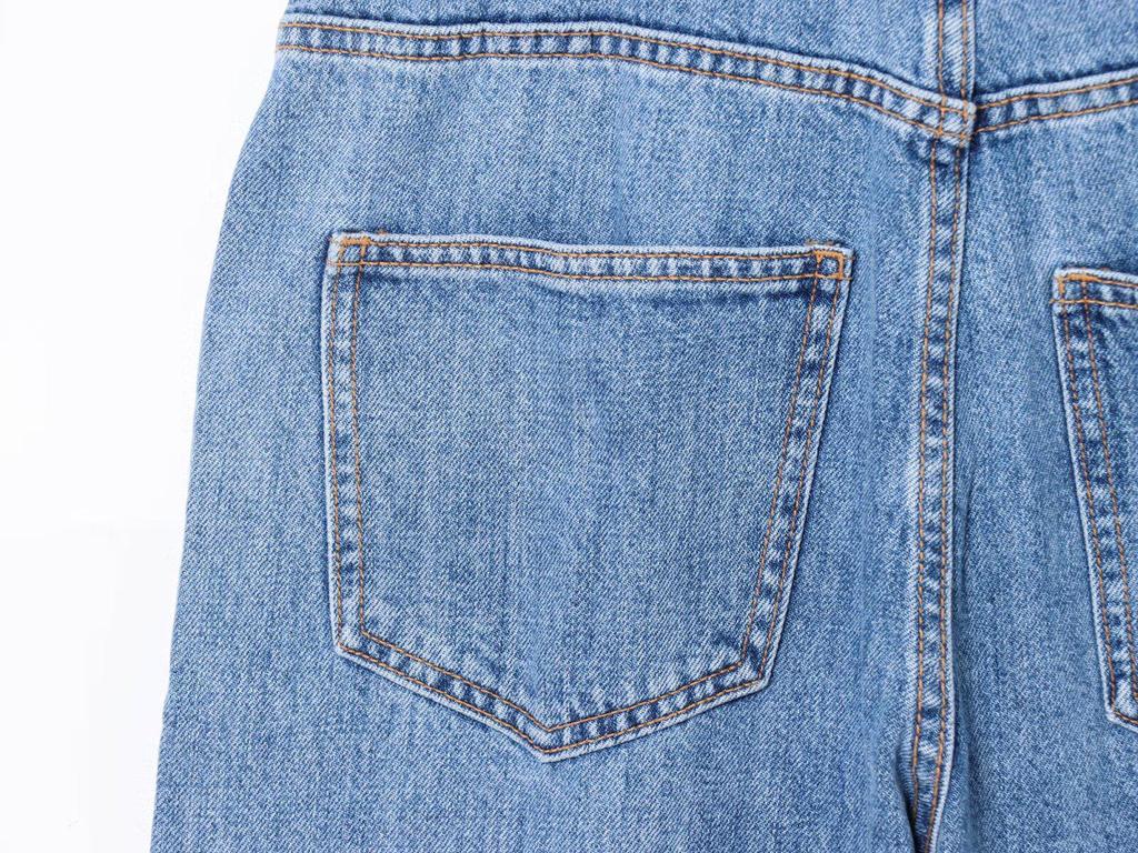 2025 Spring Women's Fashion: European and American Style Balloon Silhouette Denim Jumpsuit