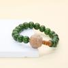 Natural White & Creamy Yellow Jade Bodhi Root Double-Strand Bracelet - New Chinese Design for Women