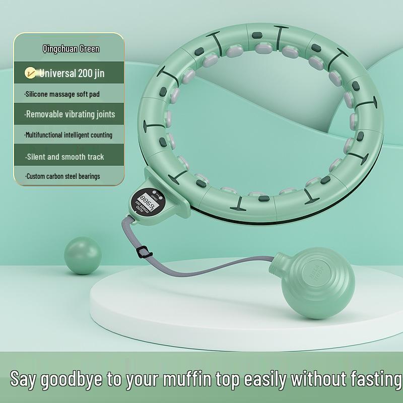 Weighted Hula Hoop for Slim Waist & Fat Burning - Adult Fitness Equipment