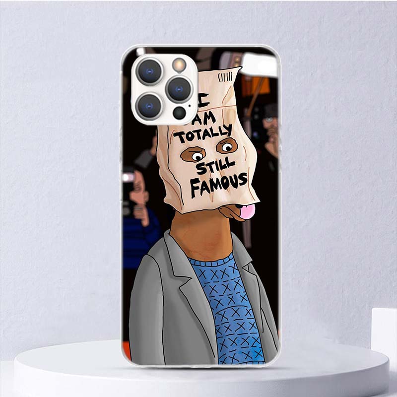 Cartoon B-BoJack Horsemans Soft Case For iPhone 16 17 Air 16E 15 Plus 11 12 13 Mini 14 Pro Max Phone Cover Apple 7 8 SE Coque Fu