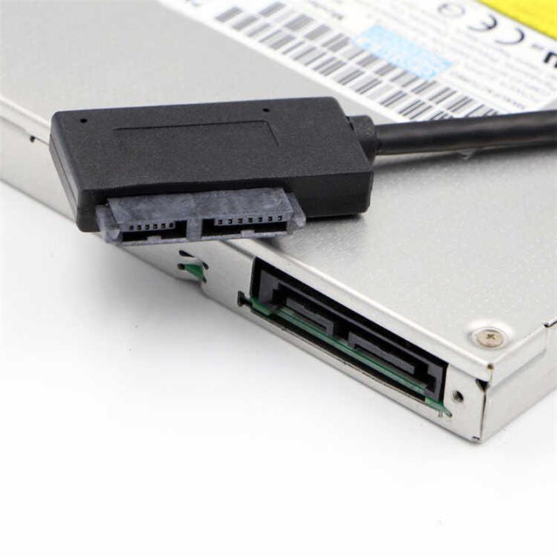 Pzzpss Usb 2.0 To Mini Sata Ii 7+6 13Pin Adapter Converter Cable For Laptop Cd/Dvd Rom Slimline Drive Converter Hdd Caddy