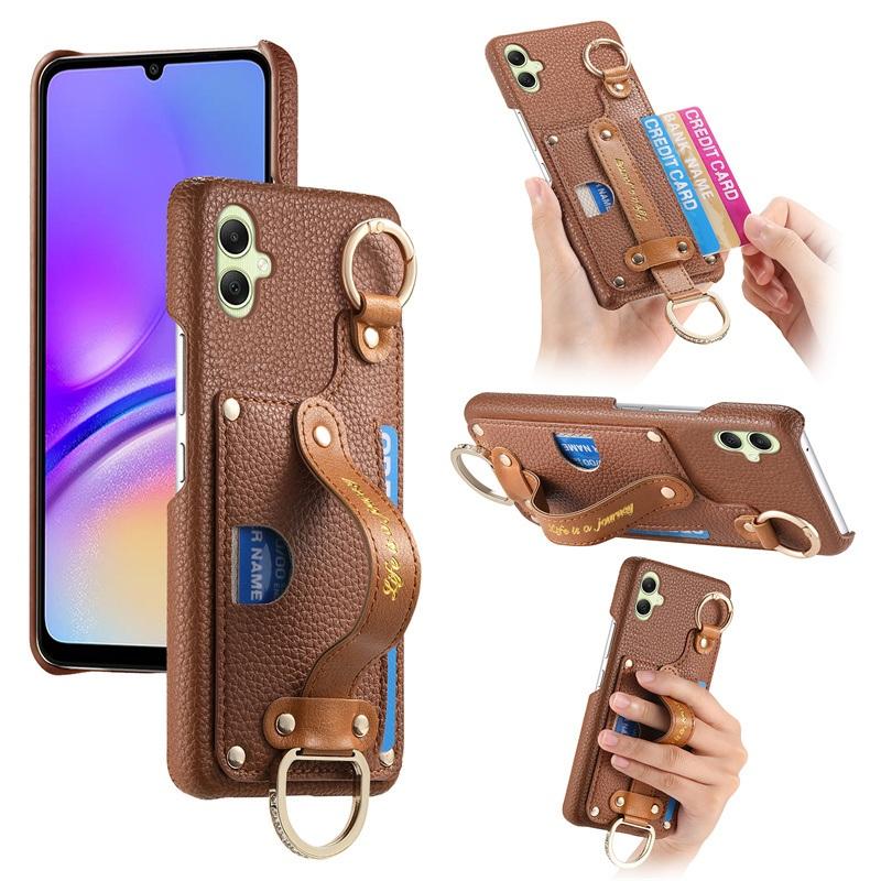 Luxury Wrist Strap Wallet Leather Case for Samsung Galaxy A35 A55 A05 A05S A54 A53 A34 A33 A32 Card Holder Back Cover