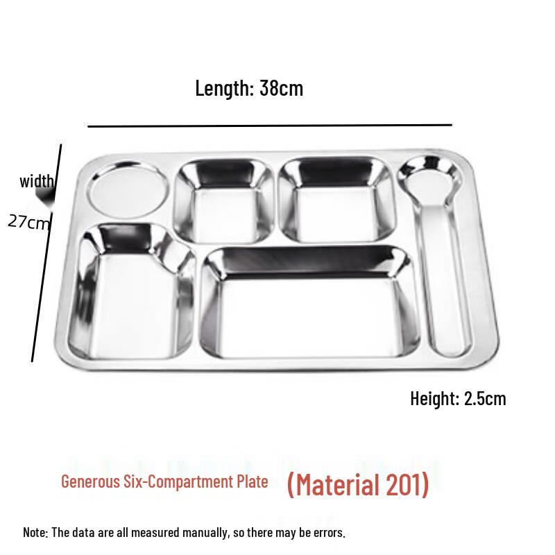 Stainless Steel Divided Food Tray