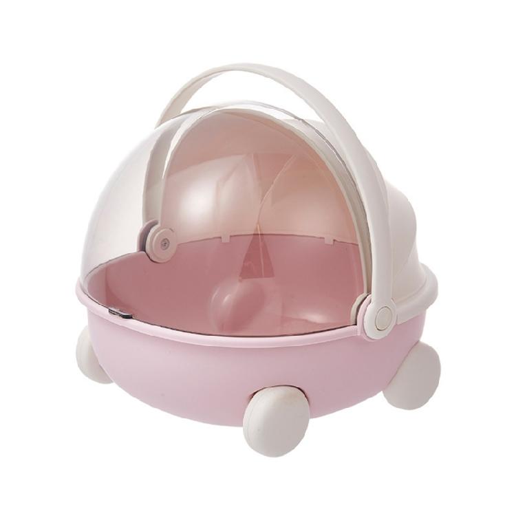Durable Cradle Shape Box Featuring Flipping Cover for Organizing Toy Stationery and Trinkets on Desktop Front