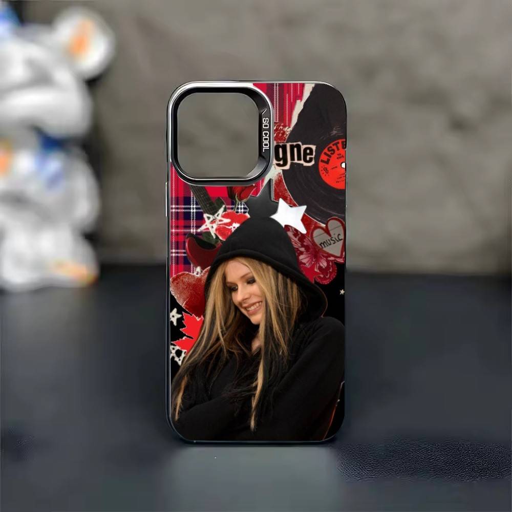 Star Singer Avril Lavigne Phone Case For iPhone 17 16 15 14 13 12 11 Pro Max Plus Silver candy Matte Cover