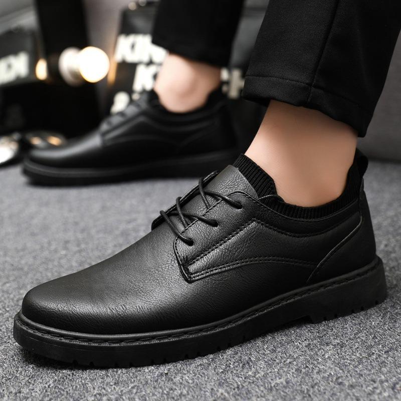 Men Casual Leather Shoes Brand Business Shoes Soft Sole Non-slip Driving Shoes Men Comfortable Loafers Fashion Formal Dress Shoe