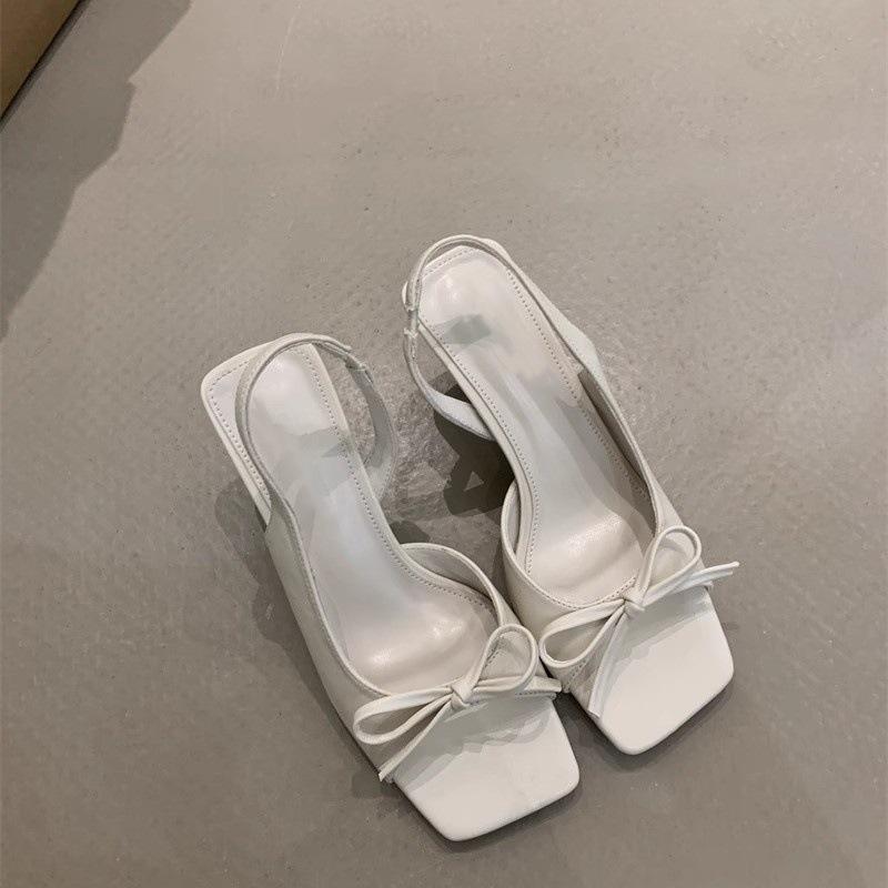 Sandals Femininity Elegant Floral Bow Open-toed High Heel Stiletto Sandals