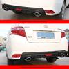 Toyota Vios 2014-2021 Body Kit: Front Lip, Rear Lip, and Side Skirt Modification Kit for Exterior Styling.