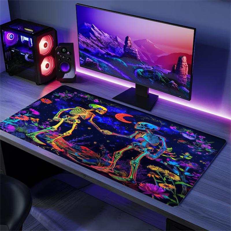 Skull Couple Color Mouse Pad Large Gaming Table Cushion Non-slip Laptop Tablet Big Mousepad XXL Mat Mini PC Playmat With Lock edge