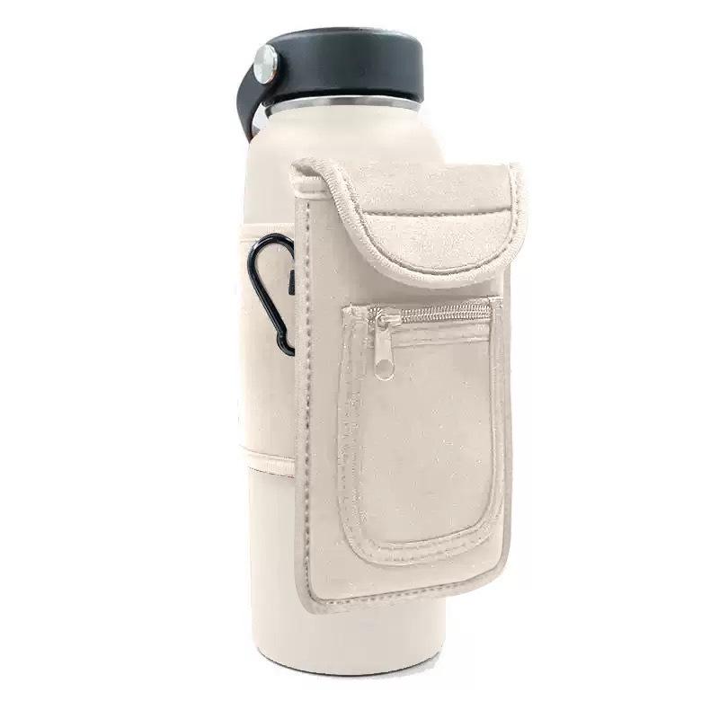 Outdoor Sports Insulated Water Bottle Bag with Magnetic Cup Holder - Large Capacity, Non-slip Design