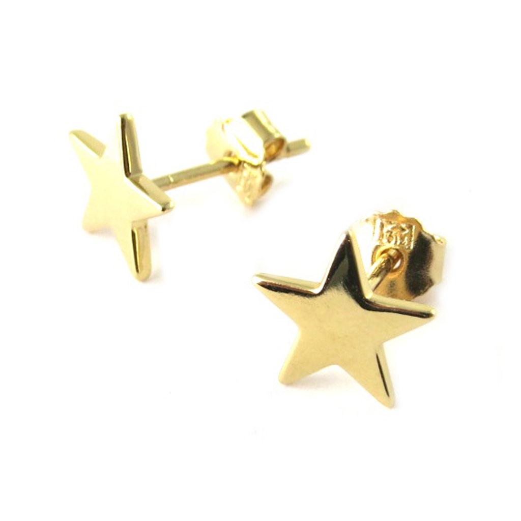 Les Trésors De Lily [N5316] - Pozlacené náušnice 'Hvězdy' - 10x10 mm