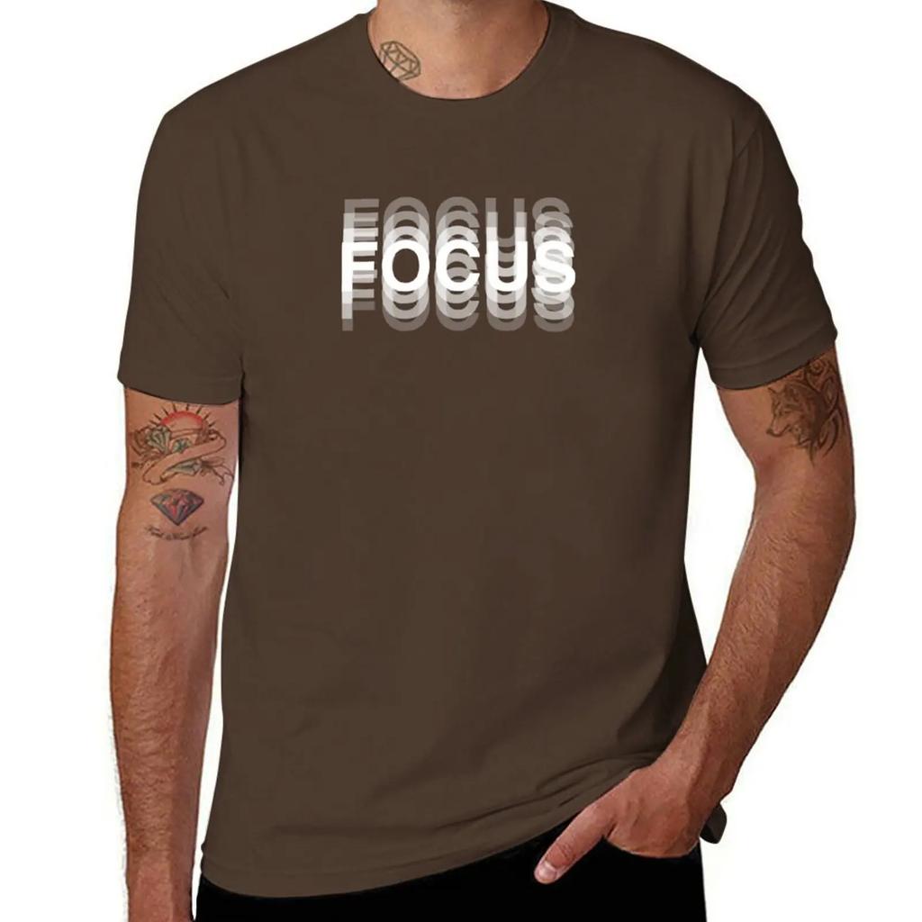 Focus - Optical Illusion T-Shirt customs cute tops oversized kawaii clothes t shirts
