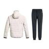 Under Armour UA Storm Session Hybrid Jacket Logo Pattern Hooded Long Sleeve Knit Cuffed Pants Casual Sports Suit Men Suit 1378494-112+21600701-001
