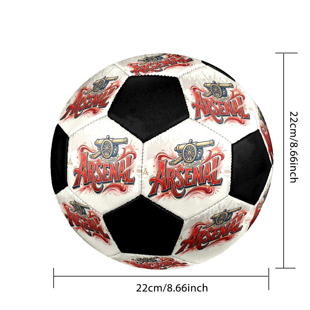 Arsenal F.C Soccer Ball Colorful All Ages Machine Stitched PVC Competition Ready Durable High-Bounce.SIZE5