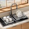 Telescopic Water Trough Drainage Frame Over Sink Drying Rack Expandable Stainless Steel Dish Holder Stink Drainer Rack