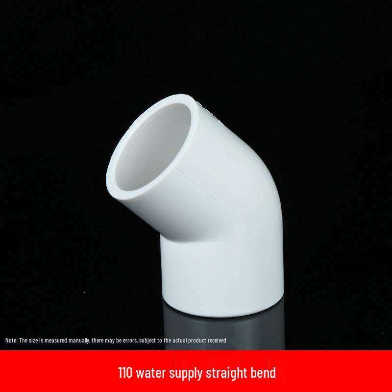 PVC 45° Elbow Water Pipe Fittings for Fish Tanks - White, Blue, Gray