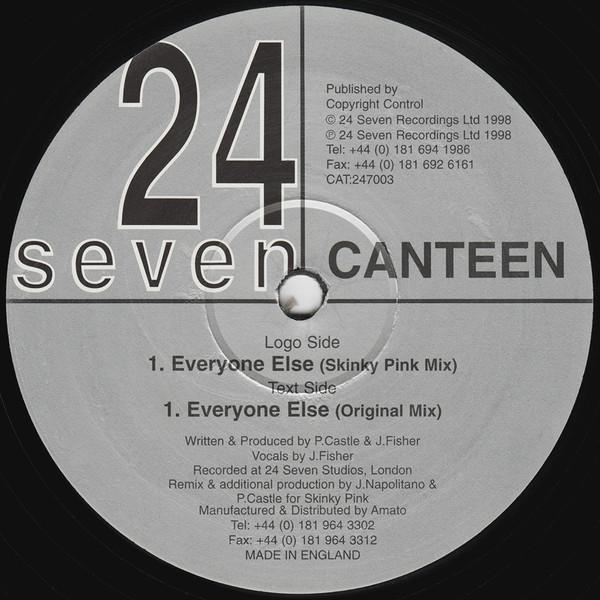 

12inch Record CANTEEN Everyone Else 247003 24 Seven Record 1998 UK Dance Electronica Used