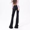 American low-rise micro-pull jeans women's autumn new Spice Girl elastic slim slim flared floor pants