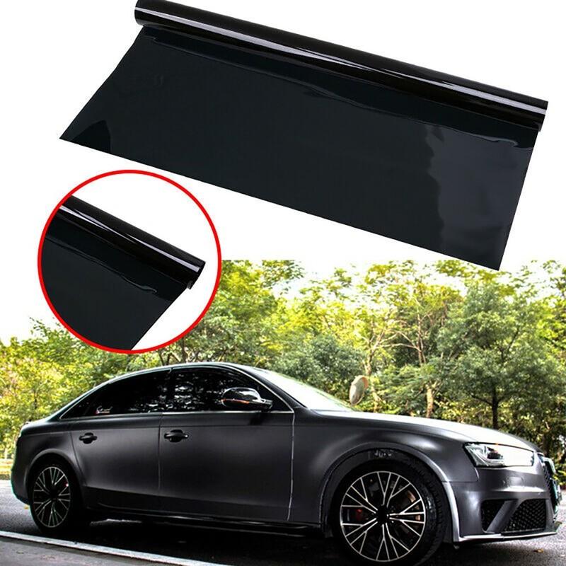 UV Blocker Window Tint Uncut Wrap 1% VLT 20 In X 10 Feet 50X300cm Black Office PET FILM Limo Dark High Quality