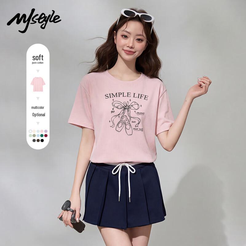 

MJ Style Women s Pure Cotton Loose Short Sleeve T-Shirt 2XL