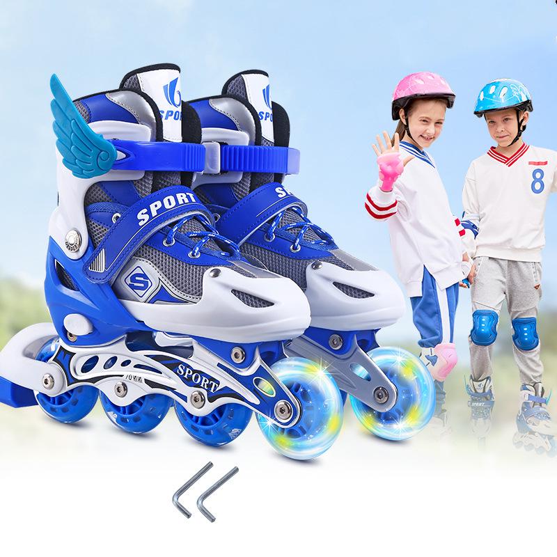 Children's Adjustable Flashing Roller Skates for Boys and Girls