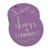 Inkdotpot Pack Of 100 Real Gold Foil Paper Tags Cheers To Retirement Favor Hang