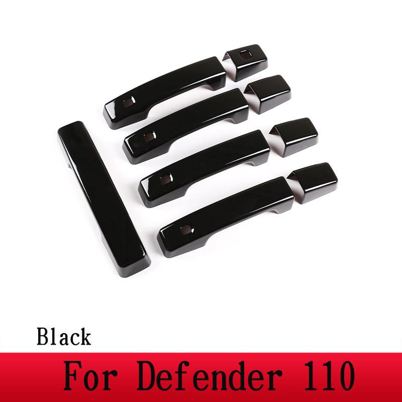 For Land Rover Defender 90 110 130 2020-2024 ABS Black/Carbon Fiber Car Exterior Door Handle Cover Trim Car Accessories