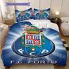 Porto Football Glory Set da tre pezzi (1 * copripiumino + 2 * federa, senza nucleo) Set Lenzuola Copripiumino e Federa 2D Piatto