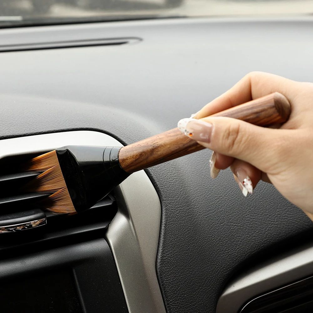 Black Sandalwood Cleaning Brush Air Conditioning Vents Car Cleaning New Car Interior