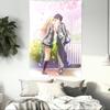 Japanisches Anime-Tapestry 'Dein April ist verschwunden', Ästhetischer Hintergrundstoff für Schlafzimmer-Wanddekoration