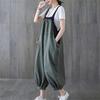 Legere Jumpsuits für Damen Sommer Große Größen Koreanische Lockere Harlan Jumpsuit-Hosen Einfarbige Damen Träger-Overalls