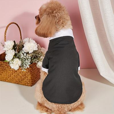 Pet Shirt Small Dog Clothes Wedding Formal Suit With Bow Tie Costume