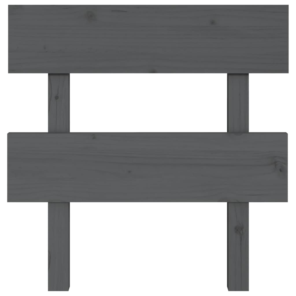 Headboard Gray 93.5 x 3 x 81 cm Solid Pine Wood