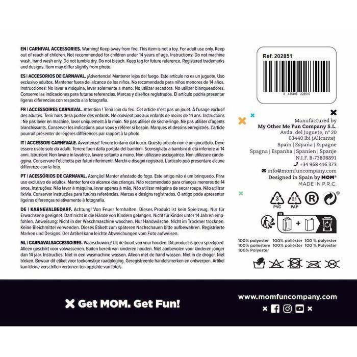 Carnival Mustache - Viving Costumes - Multicolor - One Size - Plastic - Unisex Child - Carnival Theme