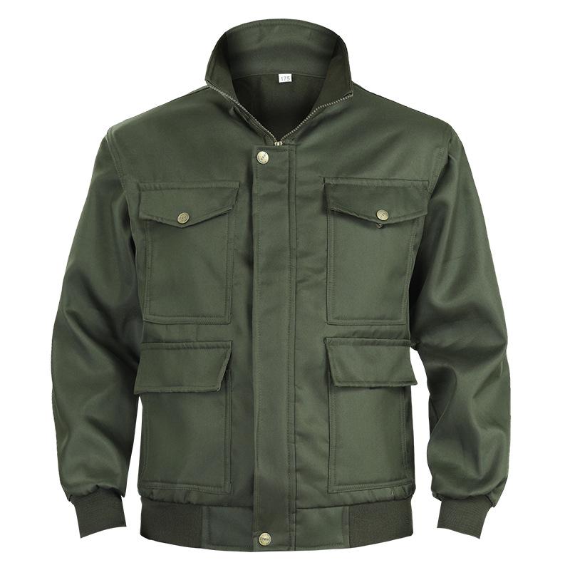 Men's Thickened Camouflage Workwear Set: Velvet-Lined, Cold-Resistant, Wear-Resistant for Welding & Auto Repair