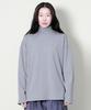 Deumakeu Mock Neckline Boxy Fit T-Shirt Gray