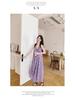 2024 Summer French Color-Blocked Tassel Suspender Dress