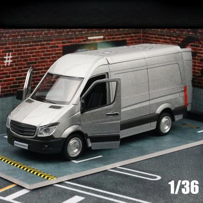 Model Samochodu Zabawkowego Sprinter 1/36 RMZ City Odlewany Stop Miniatura Pull Back Otwierane Drzwi Kolekcja Prezent dla Dzieci