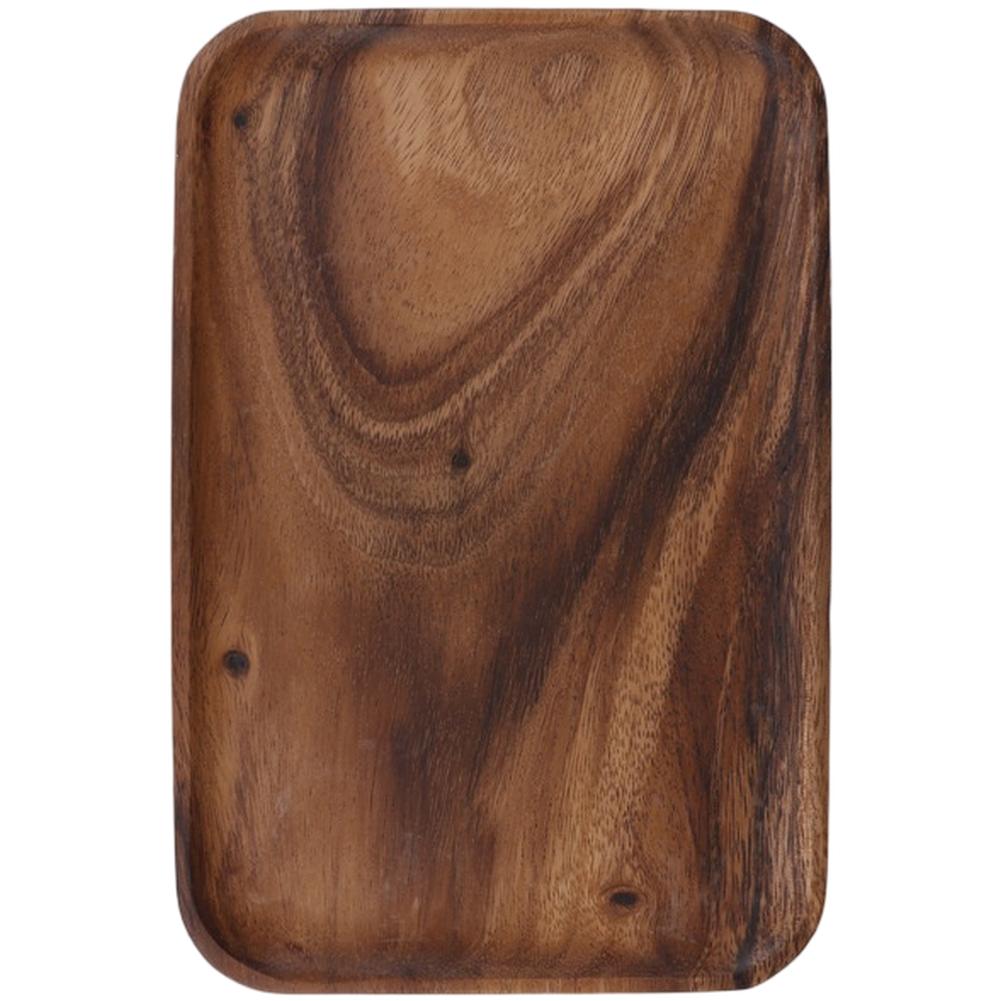 Artistic Dinnerware Handmade Walnut Tray Dining Table Decor Asymmetrical Shape Design Comfortable Tactile Feel