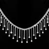 1 Yard Rhinestone Ribbon Tassel Chain Rhinestones Fringe Trim Diamond Crystal Long Tassel Trim for Clothing Accessories DIY