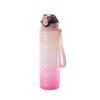 Fashionable Large-Capacity Water Bottle with Lanyard – Gradient Frosted Design for Men, Women, and Students 1L Outdoor Sports Bottle