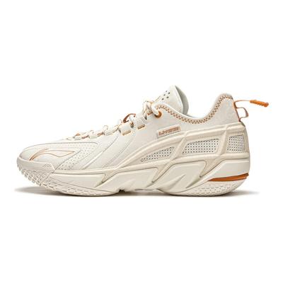 Li Ning Fan Wu 4.5 Full Palm Cushioning Technology Shock Absorption Rebound Anti-Twist Stability Support Men Basketball Shoes Beige ABFU049-3