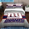 Zestaw pościeli z hełmem New York Giants 3 sztuki Drukowanie 2D (Zawiera 1 poszewkę na kołdrę + 2 poszewki na poduszki (bez wypełnienia)), Wystrój sypialni, Prezent dla fana