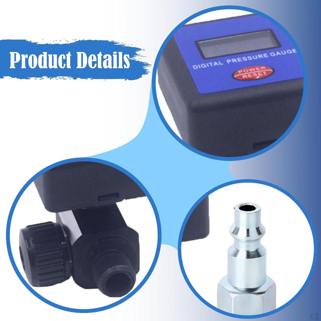 Paint Sprayer Air Regulator Gauge Accessories Pneumatic Tool Digital Display