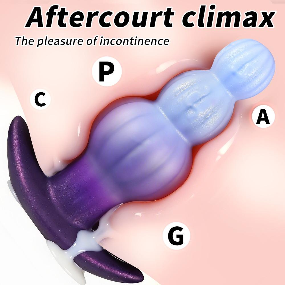 Wide Head Anal Plug Ergonomic Silicone Backdoor Training Tool Daily Private Use